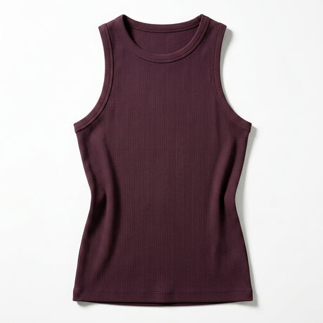 Casual Ribbed Sleeveless Tank Top