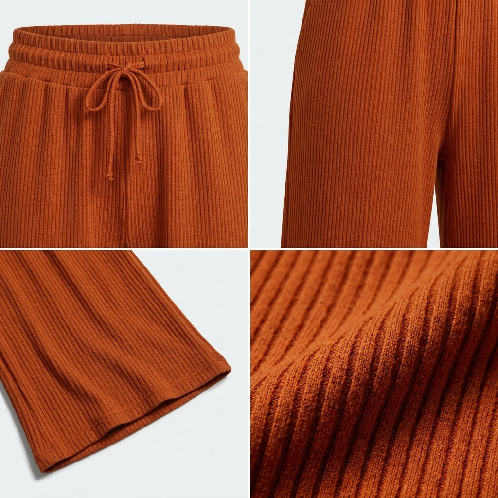 Women Textured Wide Leg Pants