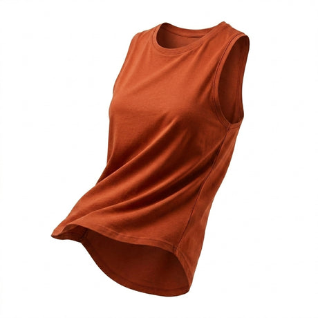 Women Sleeveless Curved Hem Tank Top