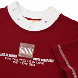 Boys Rib Collar Graphic T Shirt