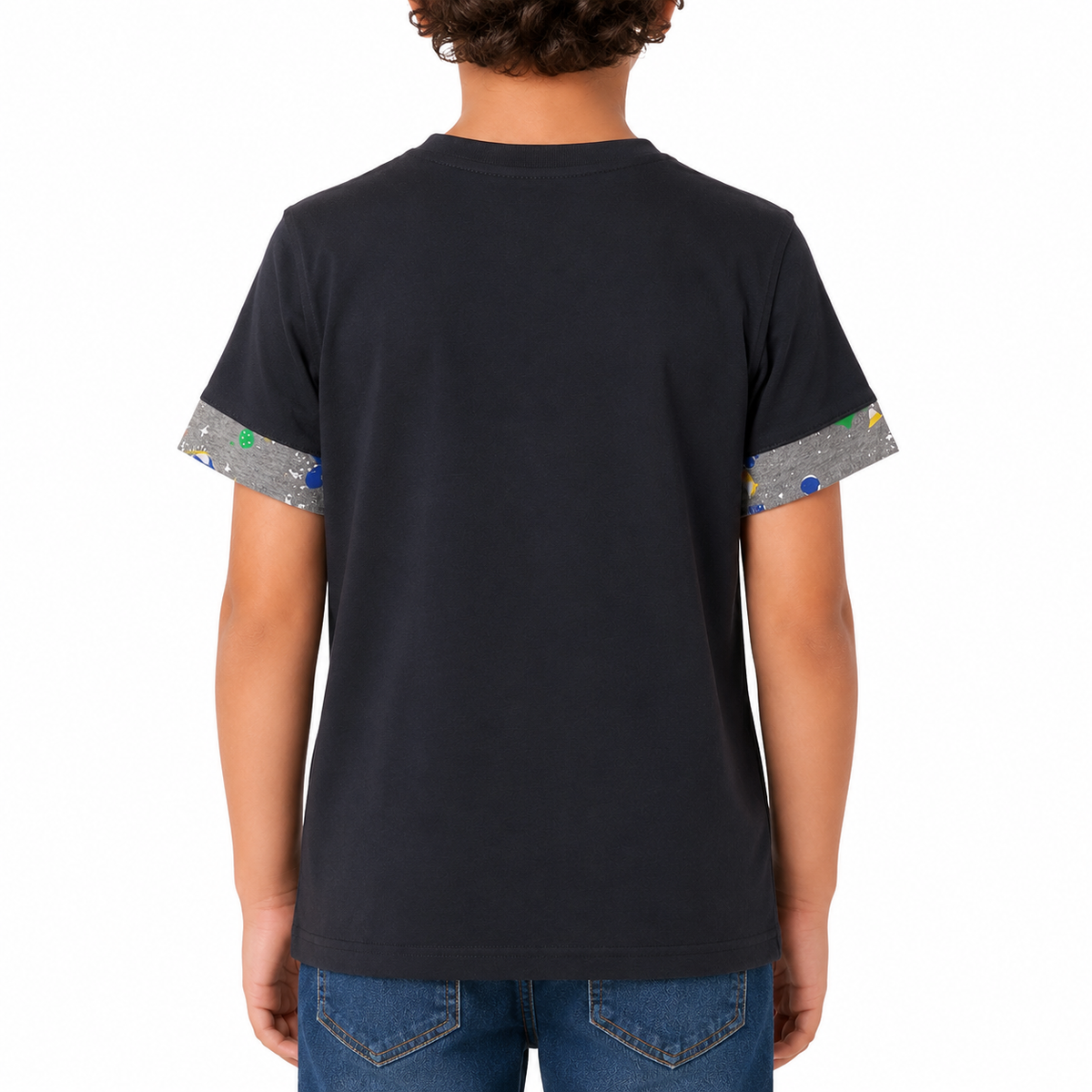 Boys Space Print Pocket T Shirt