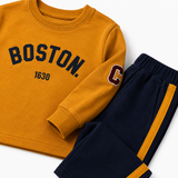 Boys Boston Long Sleeve T Shirt And Track Pants Set
