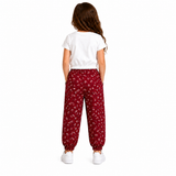 Girls Positive T Shirt And Printed Jogger Pants Set