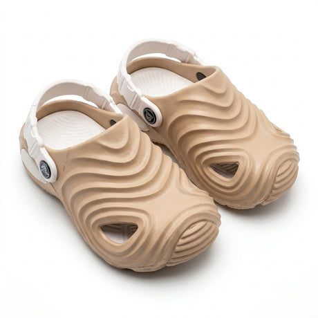 Unisex Wave Texture Clog Slipper With Back Strap