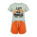 Girls I Am Sea Princess Top And Shorts Set
