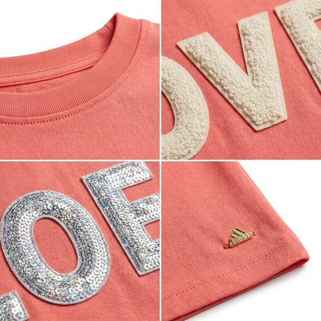 Girls Love Sequin Graphic T Shirt