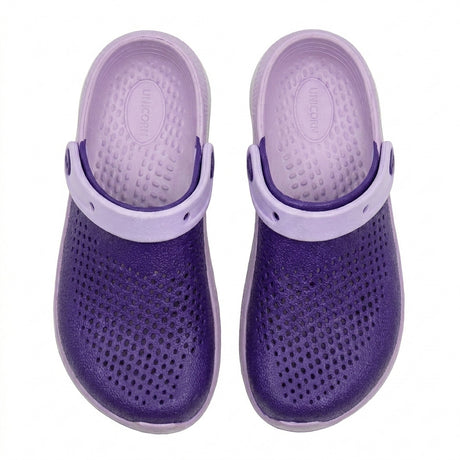 Unicorn Kids Perforated Clog Sandals With Back Strap