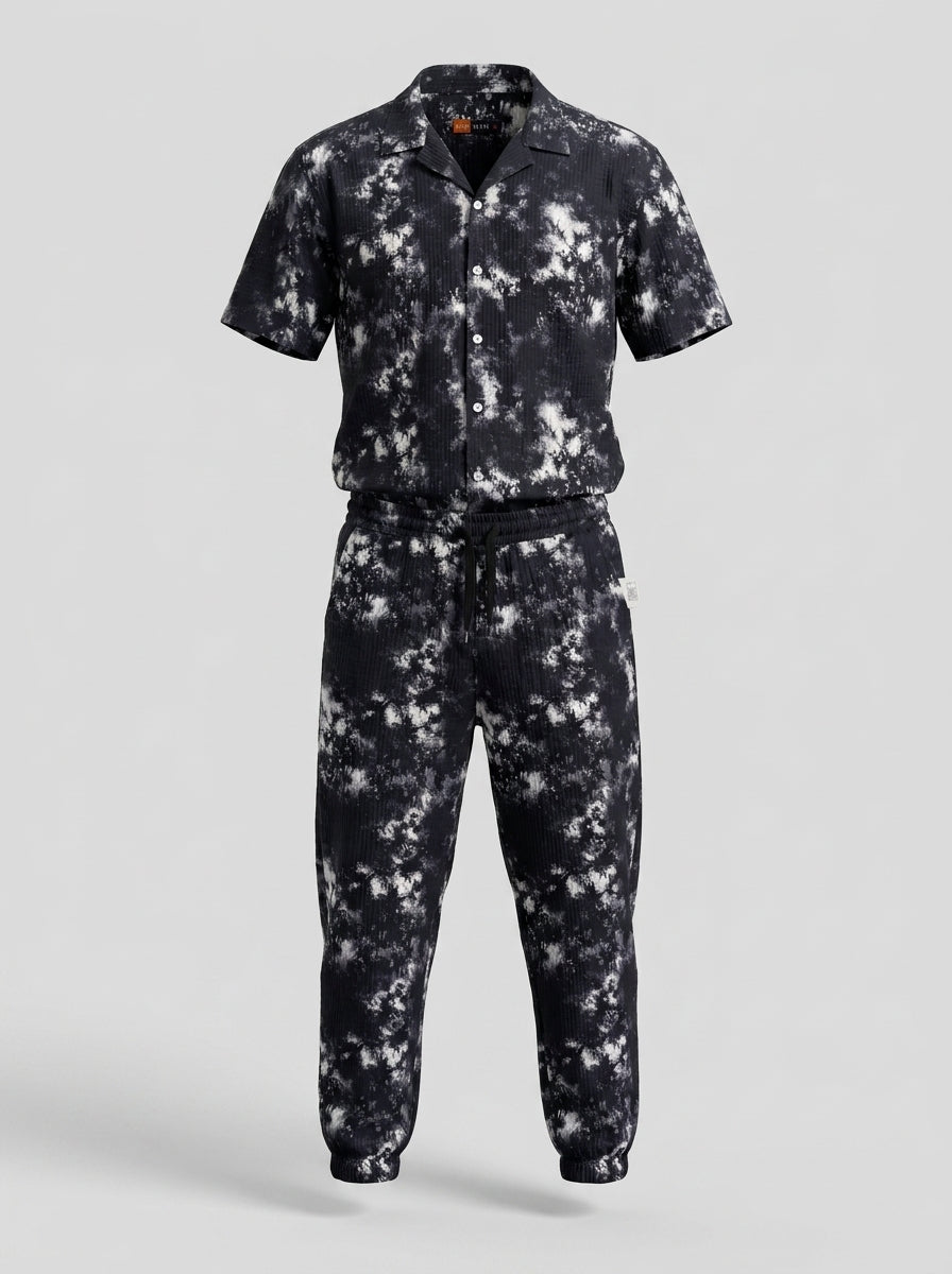 Men Tie Dye Shirt And Pants Set