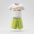 Kids Slogan T Shirt And Skort Set