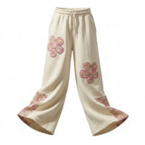 Girls Floral Patch Wide Leg Pants