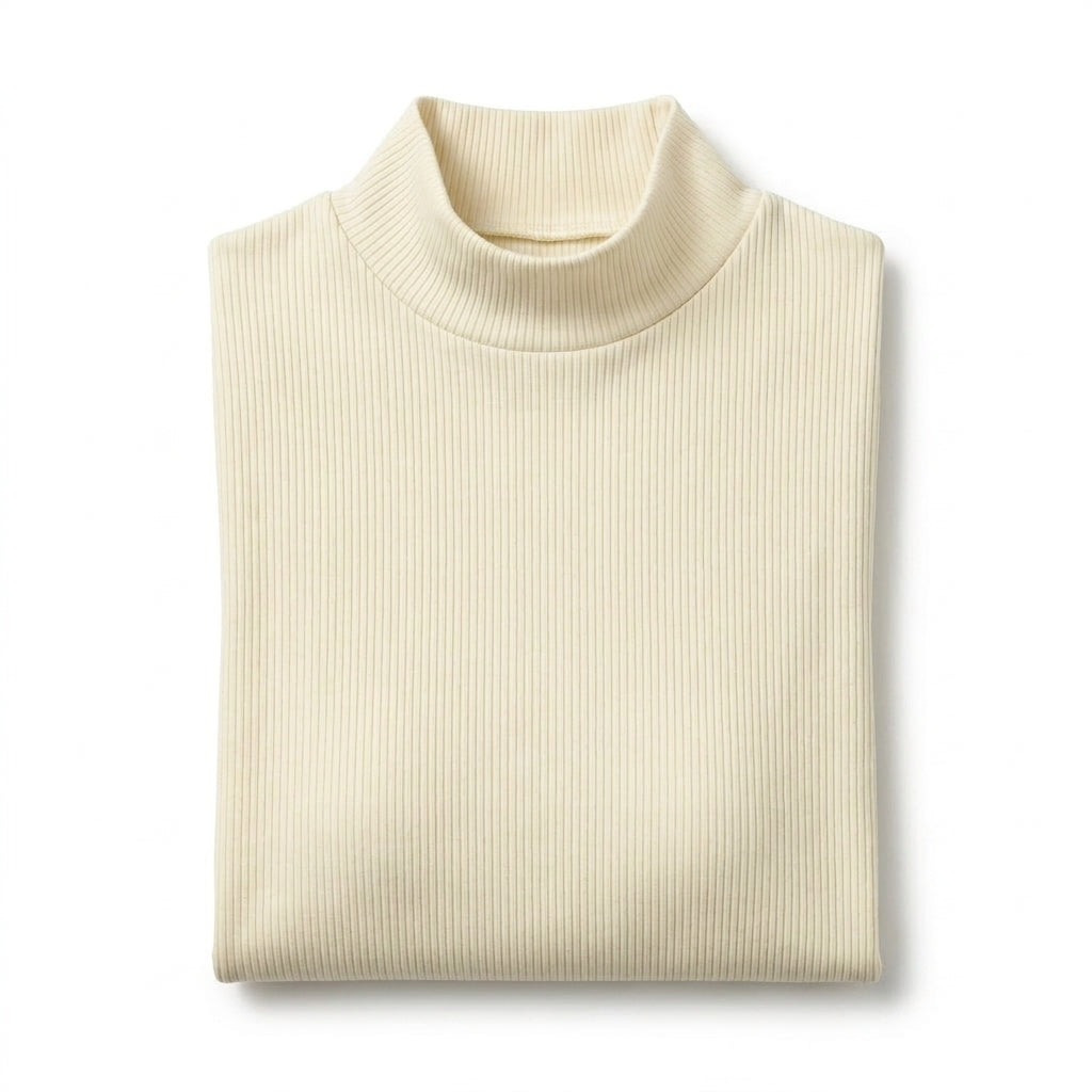 Sleeveless Top With A High Ribbed Collar
