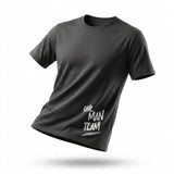Men Charcoal One Man Team Graphic Short Sleeve T Shirt