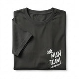 Men Charcoal One Man Team Graphic Short Sleeve T Shirt