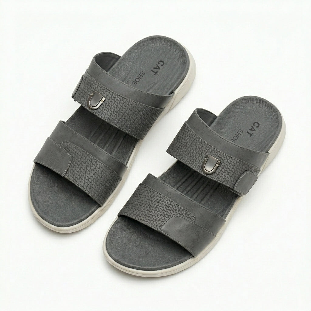 Men Double Strap Comfort Slide Slipper
