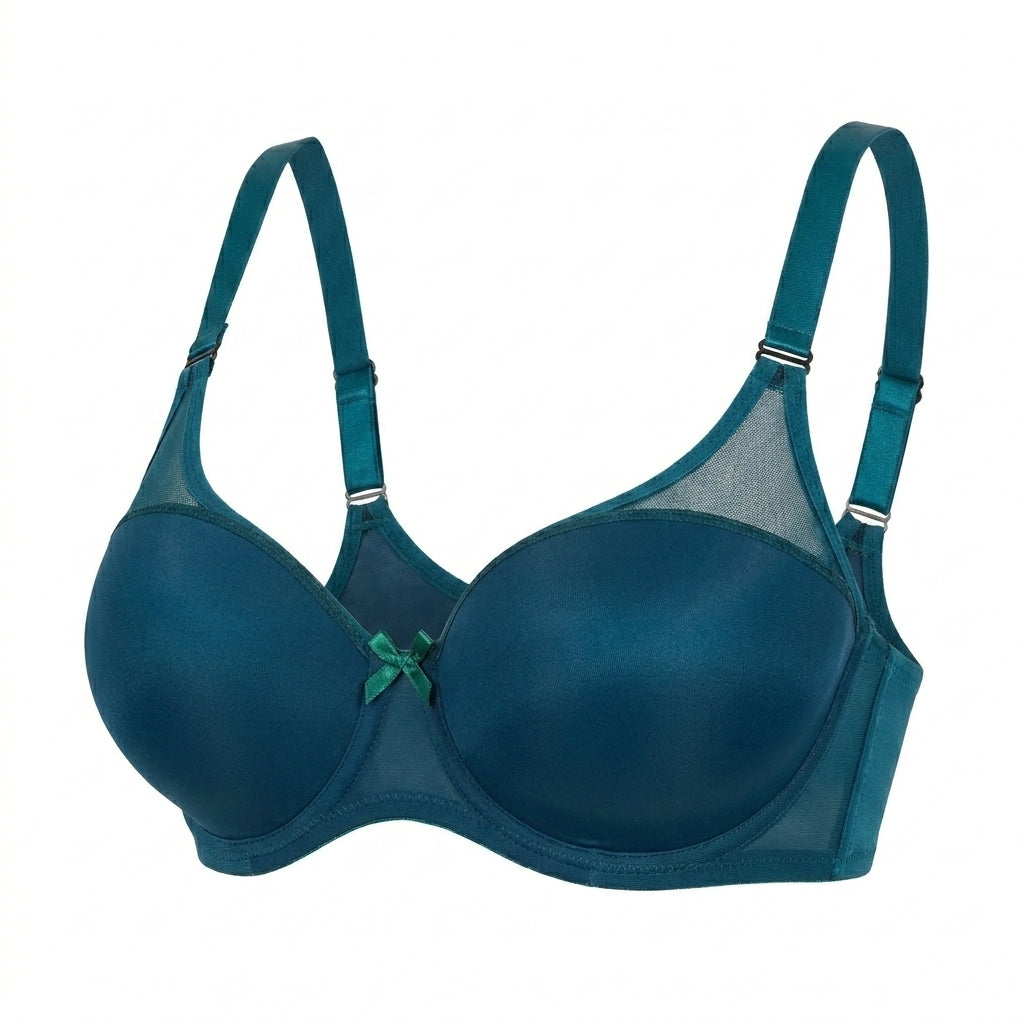 Women U Erwire T Shirt Bra With Mesh Panels