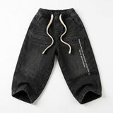 Kids Denim Drawstring Je Pants