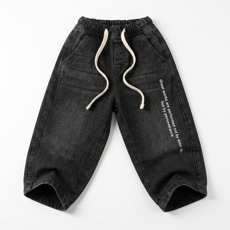 Kids Denim Drawstring Je Pants