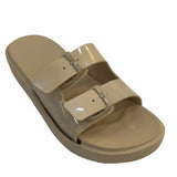 Women Double Buckle Slide Sandals