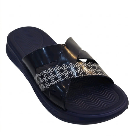 Women Criss Cross Pattern Slide Sandals