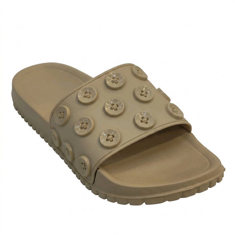 Women Button Comfort Slide Sandals