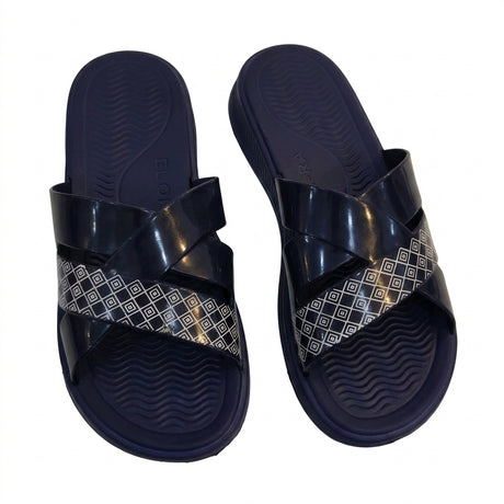 Women Criss Cross Pattern Slide Sandals