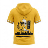 Kids Short Sleeve Hooded T Shirt With Kangaroo Pocket