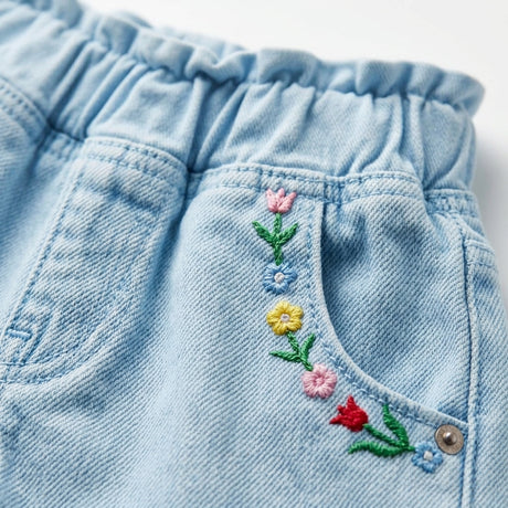 Kids Embroidered Floral Shorts