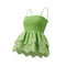 Casual Smocked Tiered Camisole Top With Embroidered Eyelet