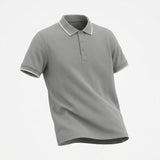 Men Short Sleeve Polo Shirt With Contrast Tip Collar