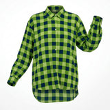 Casual And Check Button Front Long Sleeve Shirt