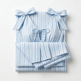 Women Striped Tie Shoulder Maxi Dress