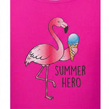 Girls Flamingo Print Swim Dress