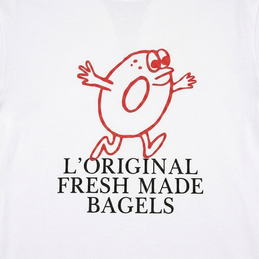 Casual Women Long Sleeve Graphic T Shirt Fresh Made Bagels Print