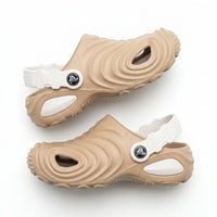 Unisex Wave Texture Clog Slipper With Back Strap
