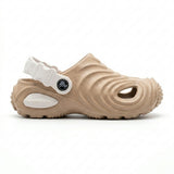 Unisex Wave Texture Clog Slipper With Back Strap