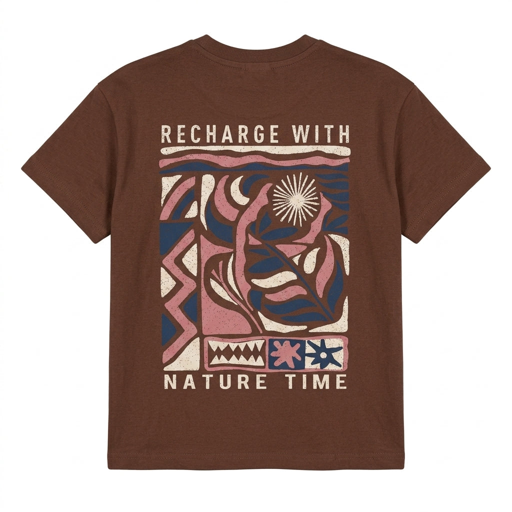 Kids Essential Crew Neck T Shirt Caffee