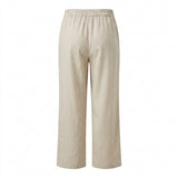 China Made Women Light Wide Leg Tie Waist Pants
