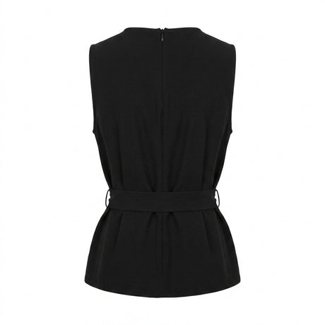 Casual Wear Women Sleeveless Tie Waist Top