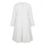Women Embroidered Tiered Midi Dress