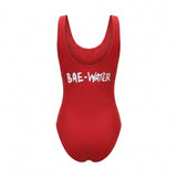 Girls One Piece Swimsuit With Bae Water Print