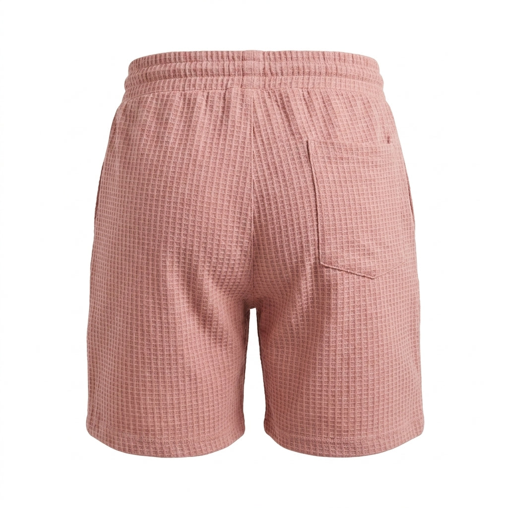 Girls Textured Drawstring Casual Shorts
