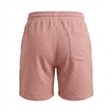 Girls Textured Drawstring Casual Shorts