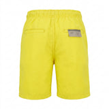 Men Linen Blend Drawstring Casual Shorts