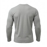 Men Solid Crew Neck Long Sleeve T Shirt