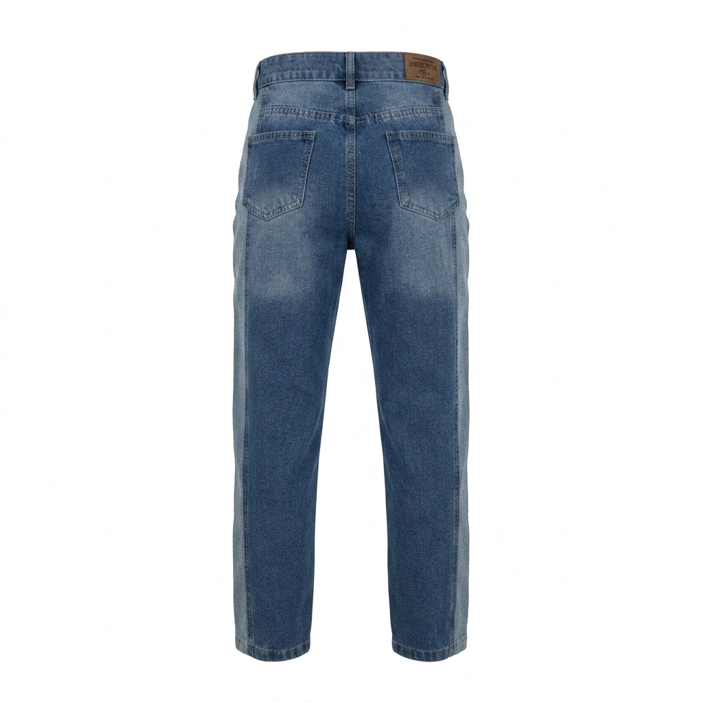 Boys Straight Fit Two Tone Denim Jeans