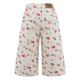 Girls Floral Wide Leg Pants