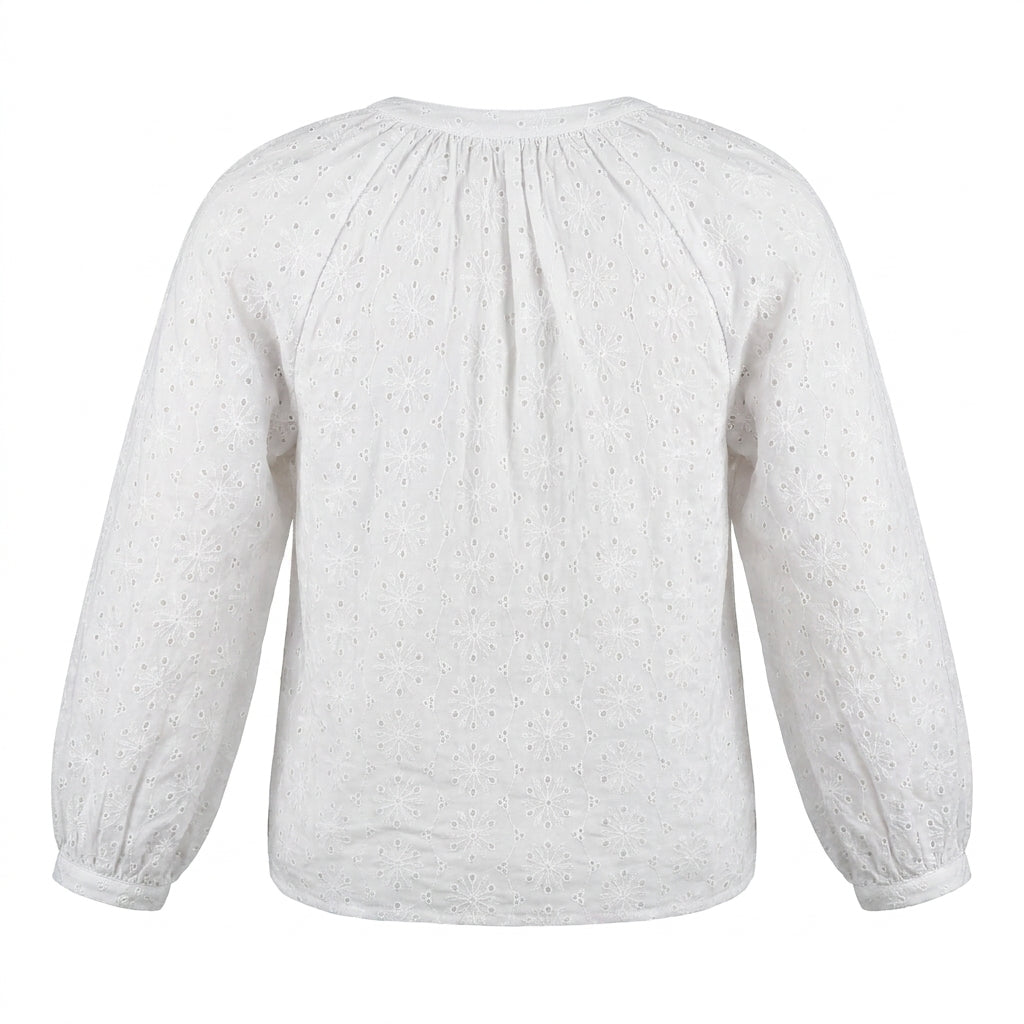 Women Eyelet Embroidered Blouse