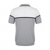 Men Color Block Knitted Polo Shirt With Zip Neck