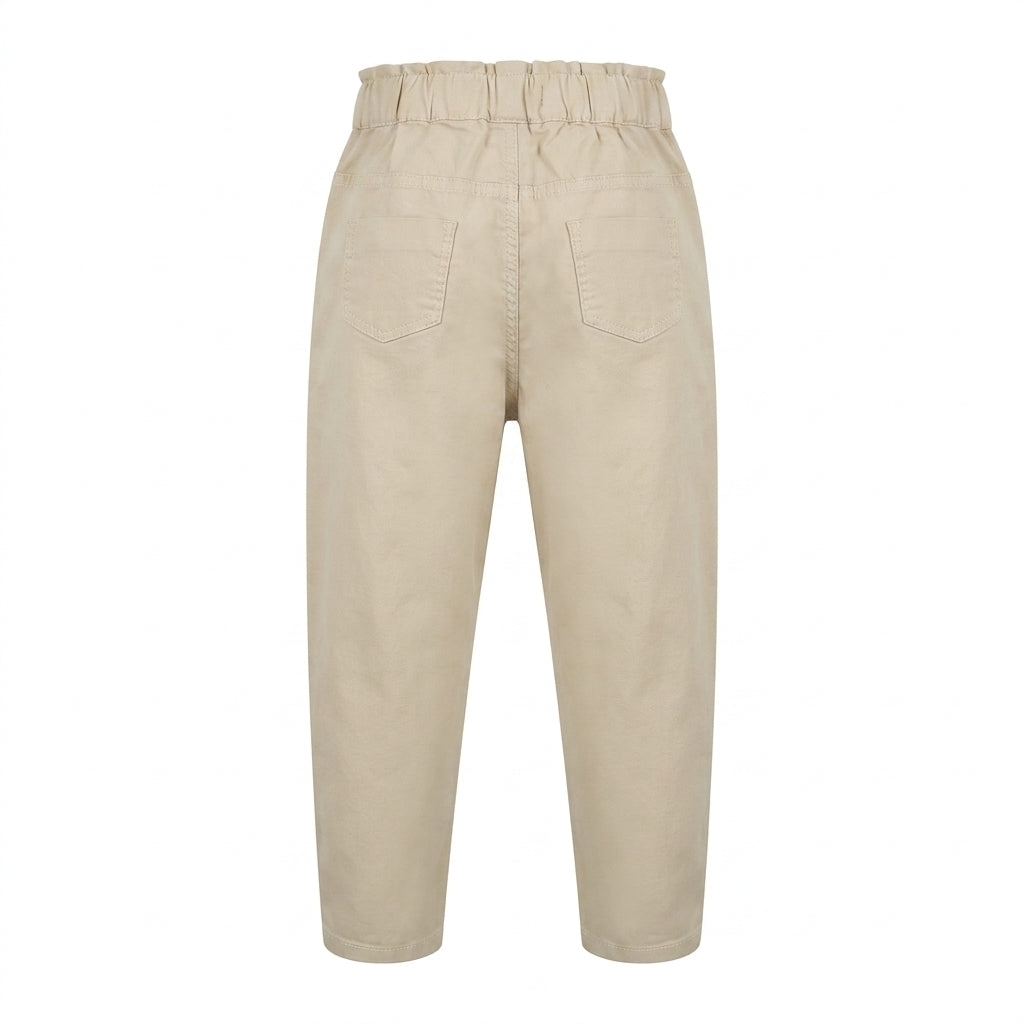 Girls High Waist Casual Woven Pants