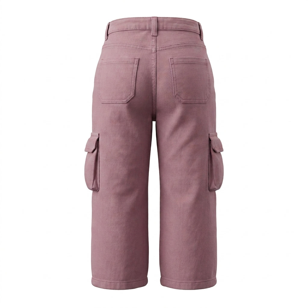 Girls Wide Leg Cargo Pants